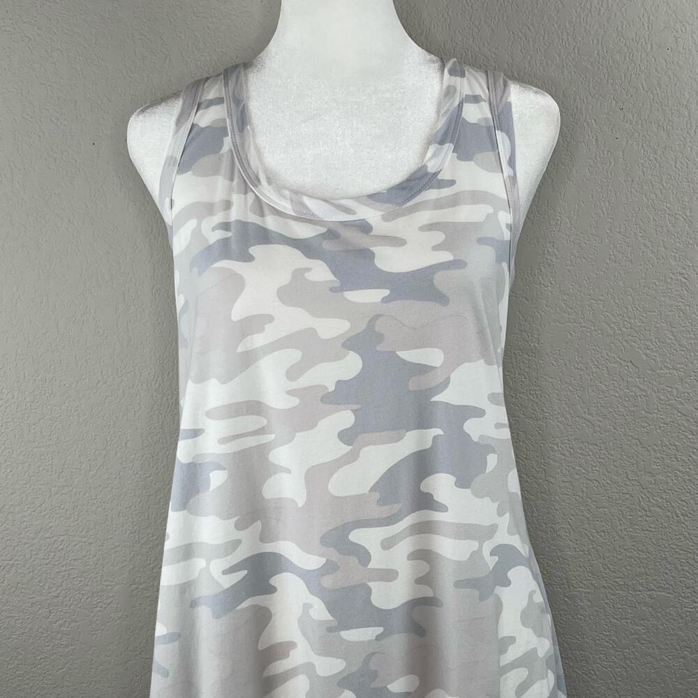 Z Supply Camo Avery Tank Dress Dove Gray Sleeveless Mini Cotton Casual NWT Large - Picture 4 of 13